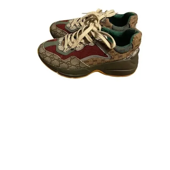 Gucci Rhyton Brick Red Sneaker - Picture 3 of 13